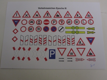 Beschriftungsbogen Straßenverkehrszeichen